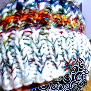 Hand knitted mask holder hat!